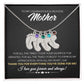 To My Courageous & Selfless Mother - Personalized Baby Feet Necklace with Birthstone