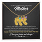 To My Courageous & Selfless Mother - Personalized Baby Feet Necklace with Birthstone