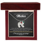 To My Courageous & Selfless Mother - Personalized Baby Feet Necklace with Birthstone