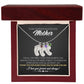 To My Courageous & Selfless Mother - Personalized Baby Feet Necklace with Birthstone