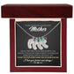 To My Courageous & Selfless Mother - Personalized Baby Feet Necklace with Birthstone
