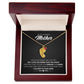 To My Mother - Engraved Baby Feet with Birthstones - Cuddles & Kisses - Midnight Marble