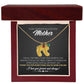 To My Courageous & Selfless Mother - Personalized Baby Feet Necklace with Birthstone