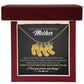 To My Courageous & Selfless Mother - Personalized Baby Feet Necklace with Birthstone
