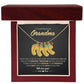 To Our Precious Grandmother - Personalized, Engraved Baby Feet - Greatest Treasure - Midnight Marble