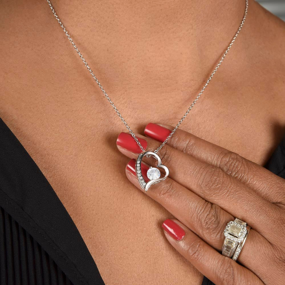 To My Mother - Not Easily Broken - Forever Love Necklace - Black Message Card
