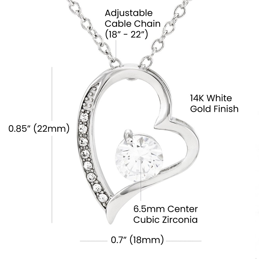 To My Mother - Not Easily Broken - Forever Love Necklace - Black Message Card