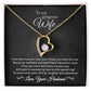 To My Wife - Confidant & Best Friend - Forever Love Necklace - Black