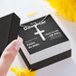To My Daughter - Stainless Steel Cross Necklace - Trust In The Lord - Midnight Marble